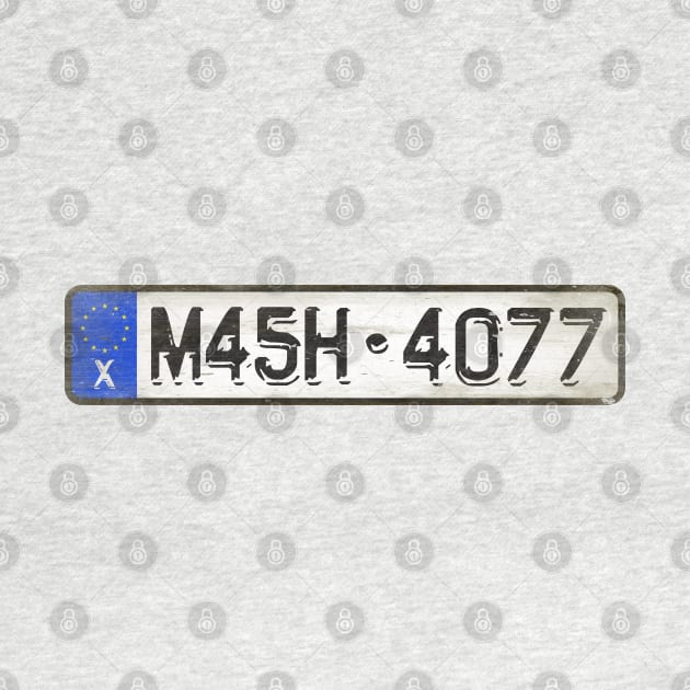 Mash 4077 - License Plate by Girladies Artshop